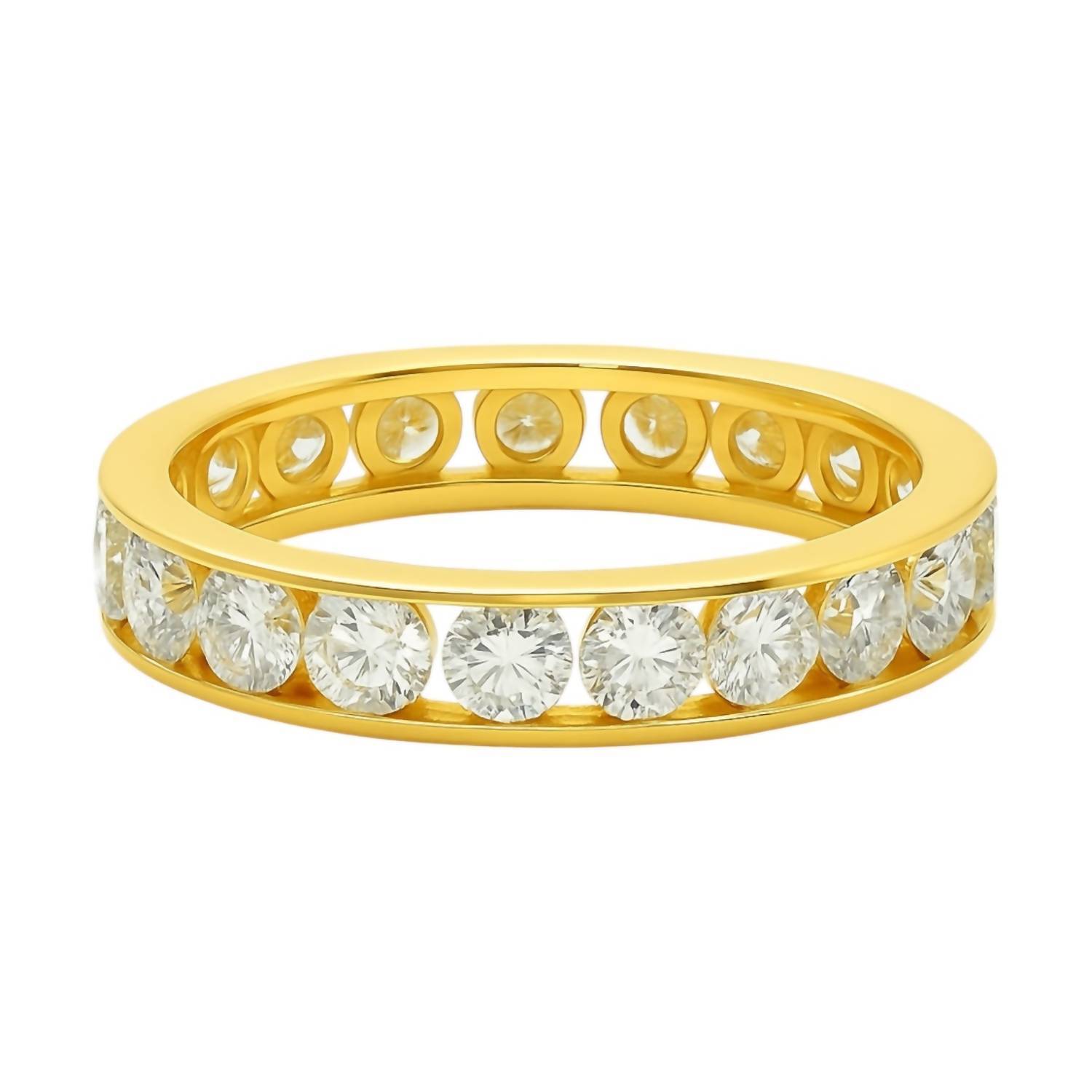 New Allyanna Gifts Women's Moissanite Eternity Band Ring In Gold